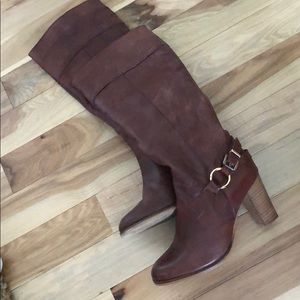 Cognac leather boots! So sexy! Size 8